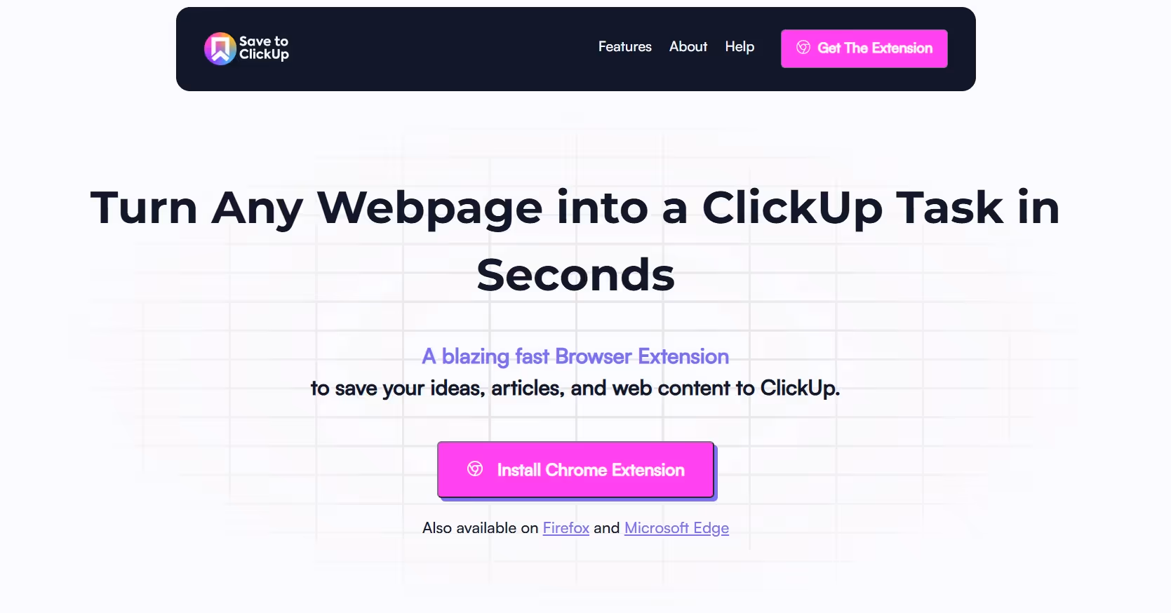 Save to ClickUp webpage